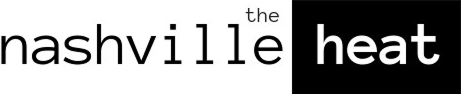 Text logo reading 'nashville heat' with 'heat' in bold white letters on a black background.